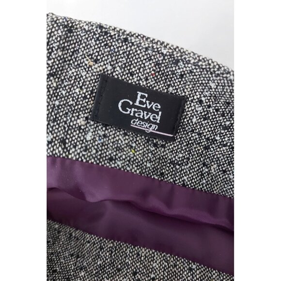 Eve Gravel XS grey bubble hem asymmetrical tweed skirt - style name = "Westwood" - Picture 5 of 10